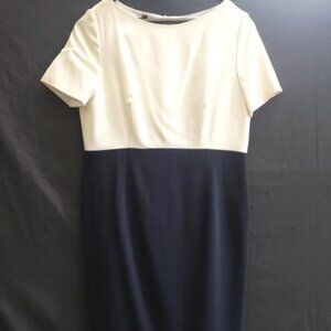 ESCADA Black & Cream White midi dress size 42 US size 10